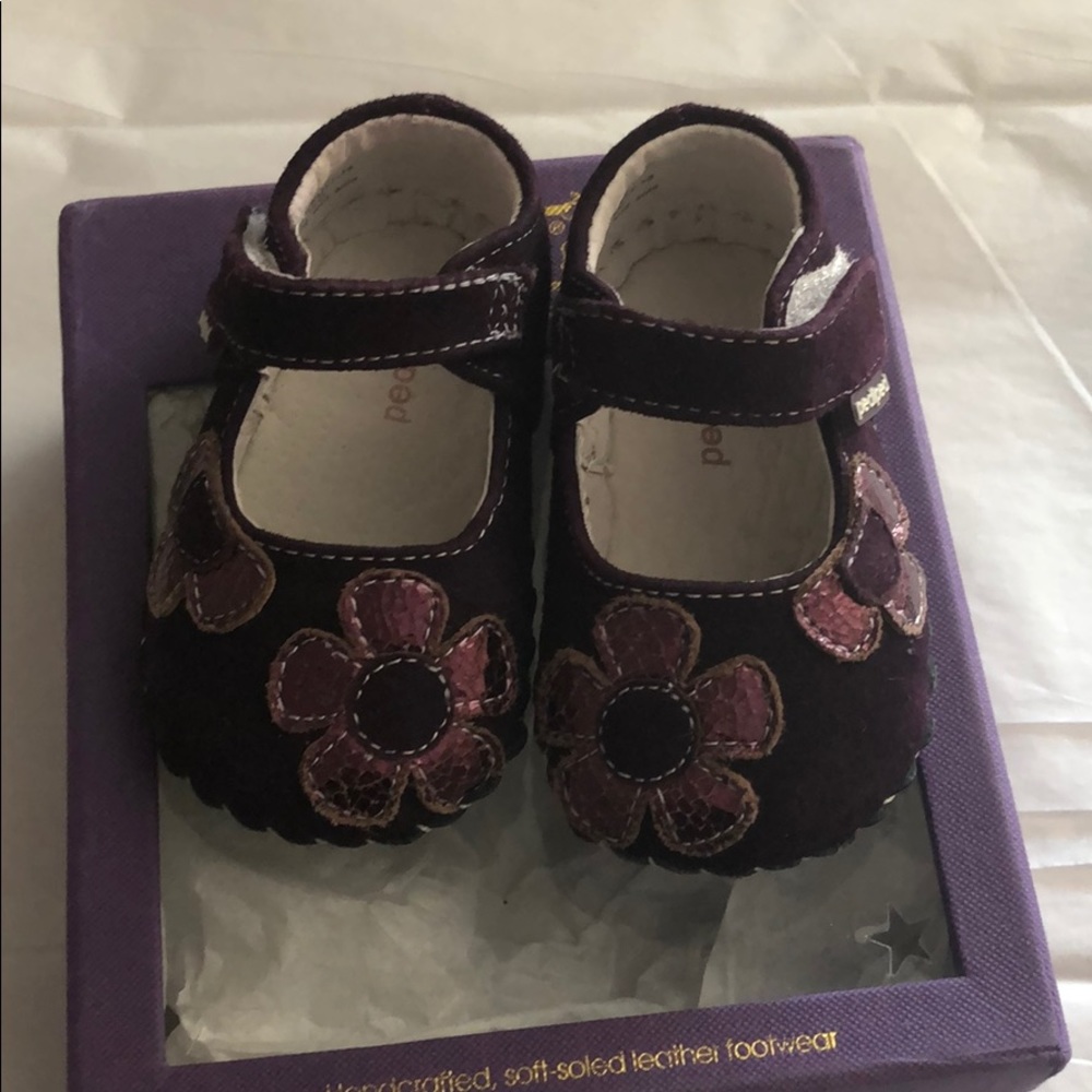 Pedi pedicure Abigail purple shoes size 0-6 month
